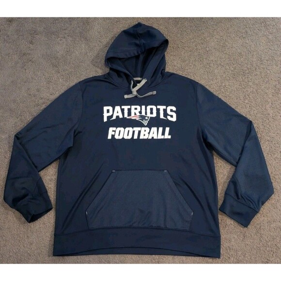 NFL New England Patriots TX3 Warm Blue Pullover Sweatshirt Hoodie Men's Large - Picture 1 of 6